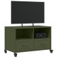 vidaXL TV-Schrank Olivgrün 68x39x43,5 cm Kaltgewalzter Stahl vidaXL TV-Schrank Olivgrün 68x39x43,5 cm Kaltgewalzter Stahl