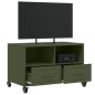 vidaXL TV-Schrank Olivgrün 68x39x43,5 cm Kaltgewalzter Stahl vidaXL TV-Schrank Olivgrün 68x39x43,5 cm Kaltgewalzter Stahl