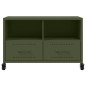vidaXL TV-Schrank Olivgrün 68x39x43,5 cm Kaltgewalzter Stahl vidaXL TV-Schrank Olivgrün 68x39x43,5 cm Kaltgewalzter Stahl