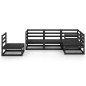 5-tlg. Garten-Lounge-Set Schwarz Massivholz Kiefer 5-tlg. Garten-Lounge-Set Schwarz Massivholz Kiefer