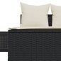 vidaXL Doppel-Sonnenliege mit Kissen Schwarz Poly Rattan vidaXL Doppel-Sonnenliege mit Kissen Schwarz Poly Rattan