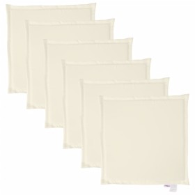 vidaXL Garten-Sitzkissen 6 Stk. Creme 45x45x2 cm Quadratisch