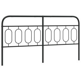 vidaXL Kopfteil Metall Schwarz 193 cm