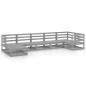 7-tlg. Garten-Lounge-Set Grau Kiefer Massivholz 7-tlg. Garten-Lounge-Set Grau Kiefer Massivholz