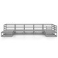 7-tlg. Garten-Lounge-Set Grau Kiefer Massivholz 7-tlg. Garten-Lounge-Set Grau Kiefer Massivholz