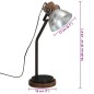 vidaXL Schreibtischlampe 25 W Vintage-Silber 18x18x60 cm E27 vidaXL Schreibtischlampe 25 W Vintage-Silber 18x18x60 cm E27