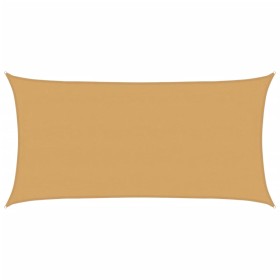vidaXL Sonnensegel 160 g/m² Rechteckig Sandfarben 4x7 m HDPE