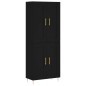 Highboard Schwarz 69,5x34x180 cm Holzwerkstoff Highboard Schwarz 69,5x34x180 cm Holzwerkstoff