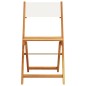 vidaXL 3-tlg. Bistro-Set Cremeweiß Stoff und Massivholz vidaXL 3-tlg. Bistro-Set Cremeweiß Stoff und Massivholz