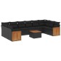 vidaXL 11-tlg. Garten-Sofagarnitur mit Kissen Schwarz Poly Rattan vidaXL 11-tlg. Garten-Sofagarnitur mit Kissen Schwarz Poly Rattan