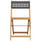 vidaXL 3-tlg. Bistro-Set Schwarz Poly Rattan und Massivholz vidaXL 3-tlg. Bistro-Set Schwarz Poly Rattan und Massivholz
