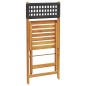 vidaXL 3-tlg. Bistro-Set Schwarz Poly Rattan und Massivholz vidaXL 3-tlg. Bistro-Set Schwarz Poly Rattan und Massivholz