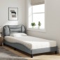 vidaXL Bett mit Matratze Hellgrau 90x200 cm Stoff vidaXL Bett mit Matratze Hellgrau 90x200 cm Stoff