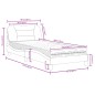 vidaXL Bett mit Matratze Hellgrau 90x200 cm Stoff vidaXL Bett mit Matratze Hellgrau 90x200 cm Stoff