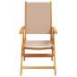 vidaXL Gartenstühle Verstellbar 4 Stk. Taupe Stoff und Massivholz vidaXL Gartenstühle Verstellbar 4 Stk. Taupe Stoff und Massivholz