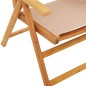 vidaXL Gartenstühle Verstellbar 4 Stk. Taupe Stoff und Massivholz vidaXL Gartenstühle Verstellbar 4 Stk. Taupe Stoff und Massivholz