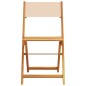 vidaXL 3-tlg. Bistro-Set Beige Stoff und Massivholz vidaXL 3-tlg. Bistro-Set Beige Stoff und Massivholz