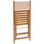 vidaXL 3-tlg. Bistro-Set Beige Stoff und Massivholz vidaXL 3-tlg. Bistro-Set Beige Stoff und Massivholz