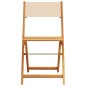 vidaXL 3-tlg. Bistro-Set Beige Stoff und Massivholz vidaXL 3-tlg. Bistro-Set Beige Stoff und Massivholz