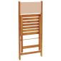 vidaXL 3-tlg. Bistro-Set Beige Stoff und Massivholz vidaXL 3-tlg. Bistro-Set Beige Stoff und Massivholz