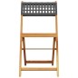 vidaXL 3-tlg. Bistro-Set Schwarz Poly Rattan und Massivholz vidaXL 3-tlg. Bistro-Set Schwarz Poly Rattan und Massivholz