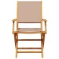 vidaXL 3-tlg. Bistro-Set Taupe Stoff und Massivholz vidaXL 3-tlg. Bistro-Set Taupe Stoff und Massivholz