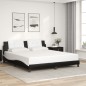 vidaXL Bettgestell mit LED Schwarz und Weiß 180x200 cm Kunstleder vidaXL Bettgestell mit LED Schwarz und Weiß 180x200 cm Kunstleder
