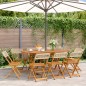 vidaXL Gartenstühle 8 Stk. Klappbar Beige Poly Rattan & Massivholz vidaXL Gartenstühle 8 Stk. Klappbar Beige Poly Rattan & Massivholz