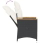 vidaXL 3-tlg. Bistro-Set mit Kissen Schwarz Poly Rattan vidaXL 3-tlg. Bistro-Set mit Kissen Schwarz Poly Rattan