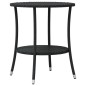 vidaXL 3-tlg. Bistro-Set mit Kissen Schwarz Poly Rattan vidaXL 3-tlg. Bistro-Set mit Kissen Schwarz Poly Rattan