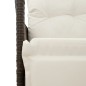 vidaXL 3-tlg. Bistro-Set mit Kissen Braun Poly Rattan vidaXL 3-tlg. Bistro-Set mit Kissen Braun Poly Rattan