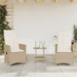 vidaXL 3-tlg. Bistro-Set mit Kissen Beige Poly Rattan vidaXL 3-tlg. Bistro-Set mit Kissen Beige Poly Rattan