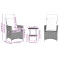 vidaXL 3-tlg. Bistro-Set mit Kissen Beige Poly Rattan vidaXL 3-tlg. Bistro-Set mit Kissen Beige Poly Rattan