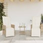 vidaXL 3-tlg. Bistro-Set mit Kissen Beige Poly Rattan vidaXL 3-tlg. Bistro-Set mit Kissen Beige Poly Rattan