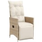 vidaXL 3-tlg. Bistro-Set mit Kissen Beige Poly Rattan vidaXL 3-tlg. Bistro-Set mit Kissen Beige Poly Rattan
