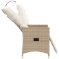 vidaXL 3-tlg. Bistro-Set mit Kissen Beige Poly Rattan vidaXL 3-tlg. Bistro-Set mit Kissen Beige Poly Rattan