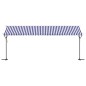 vidaXL Freistehende Markise Blau und Weiß 600x300 cm Stoff und Stahl vidaXL Freistehende Markise Blau und Weiß 600x300 cm Stoff und Stahl
