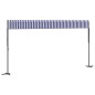 vidaXL Freistehende Markise Blau und Weiß 600x300 cm Stoff und Stahl vidaXL Freistehende Markise Blau und Weiß 600x300 cm Stoff und Stahl