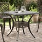 vidaXL Gartentisch Bronzen 80x80x75 cm Aluminiumguss vidaXL Gartentisch Bronzen 80x80x75 cm Aluminiumguss