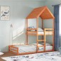 vidaXL Etagenbett mit Dach Wachsbraun 80x200 cm Massivholz Kiefer vidaXL Etagenbett mit Dach Wachsbraun 80x200 cm Massivholz Kiefer