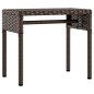 vidaXL Sonnenliegen 2 Stk. mit Dach und Tisch Braun Poly Rattan vidaXL Sonnenliegen 2 Stk. mit Dach und Tisch Braun Poly Rattan