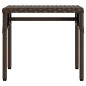 vidaXL Sonnenliegen 2 Stk. mit Dach und Tisch Braun Poly Rattan vidaXL Sonnenliegen 2 Stk. mit Dach und Tisch Braun Poly Rattan