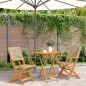 vidaXL 3-tlg. Bistro-Set Beige Poly Rattan und Massivholz vidaXL 3-tlg. Bistro-Set Beige Poly Rattan und Massivholz