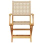 vidaXL 3-tlg. Bistro-Set Beige Poly Rattan und Massivholz vidaXL 3-tlg. Bistro-Set Beige Poly Rattan und Massivholz