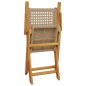 vidaXL 3-tlg. Bistro-Set Beige Poly Rattan und Massivholz vidaXL 3-tlg. Bistro-Set Beige Poly Rattan und Massivholz