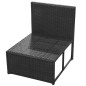 vidaXL 8-tlg. Garten-Lounge-Set mit Kissen Poly Rattan Schwarz vidaXL 8-tlg. Garten-Lounge-Set mit Kissen Poly Rattan Schwarz