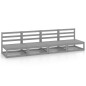 vidaXL Outdoor-Sofa 4-Sitzer Grau Massivholz Kiefer vidaXL Outdoor-Sofa 4-Sitzer Grau Massivholz Kiefer