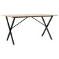vidaXL Esstisch X-Gestell 160x80x75 cm Massivholz Kiefer und Gusseisen vidaXL Esstisch X-Gestell 160x80x75 cm Massivholz Kiefer und Gusseisen