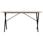 vidaXL Esstisch X-Gestell 160x80x75 cm Massivholz Kiefer und Gusseisen vidaXL Esstisch X-Gestell 160x80x75 cm Massivholz Kiefer und Gusseisen