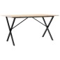 vidaXL Esstisch X-Gestell 160x80x75 cm Massivholz Kiefer und Gusseisen vidaXL Esstisch X-Gestell 160x80x75 cm Massivholz Kiefer und Gusseisen